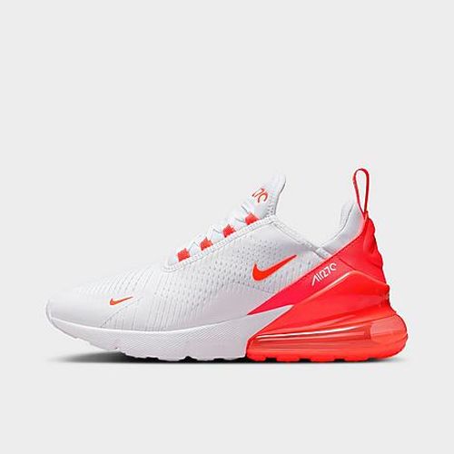 Women's Air Max 270 Casual Shoes in White/Bright Crimson/White