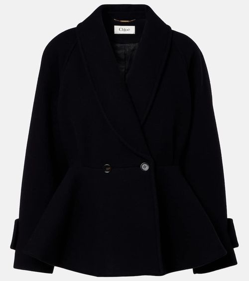 Chloé Peplum wool-blend coat