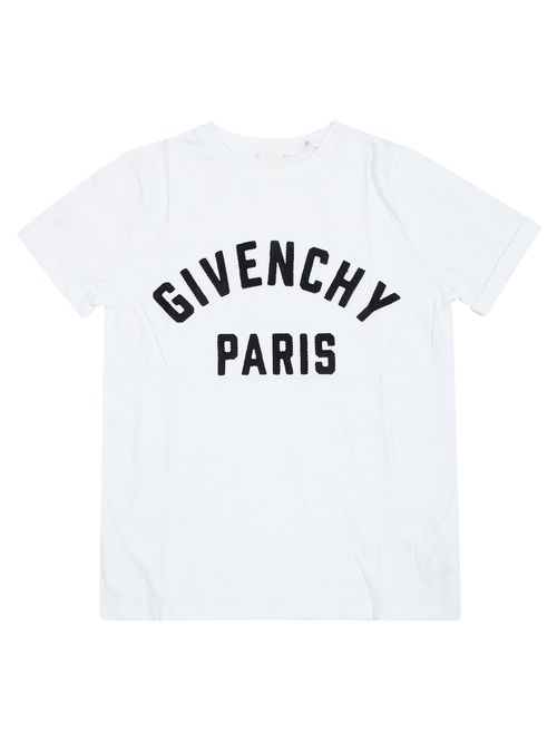 T-shirt in Cotton with Paris Embroidery