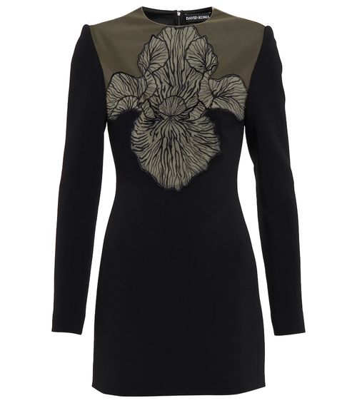 Macramé-detail minidress