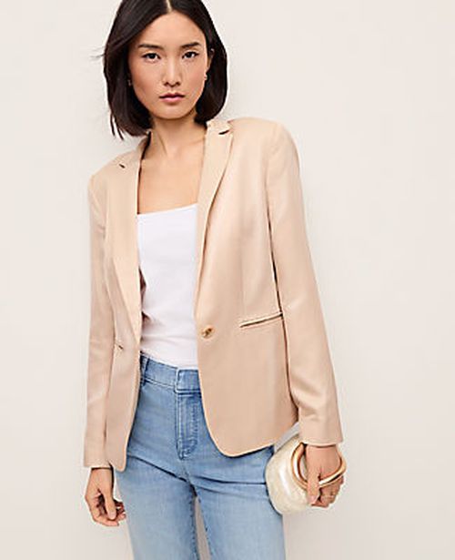 Ann Taylor The Hutton Blazer in Shine