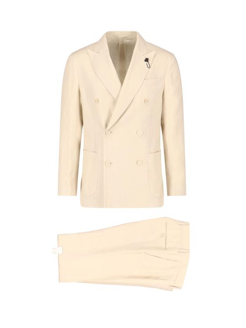 Double-breasted Linen Suit