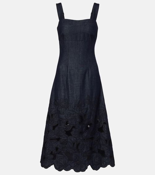 Rosaura floral denim midi dress