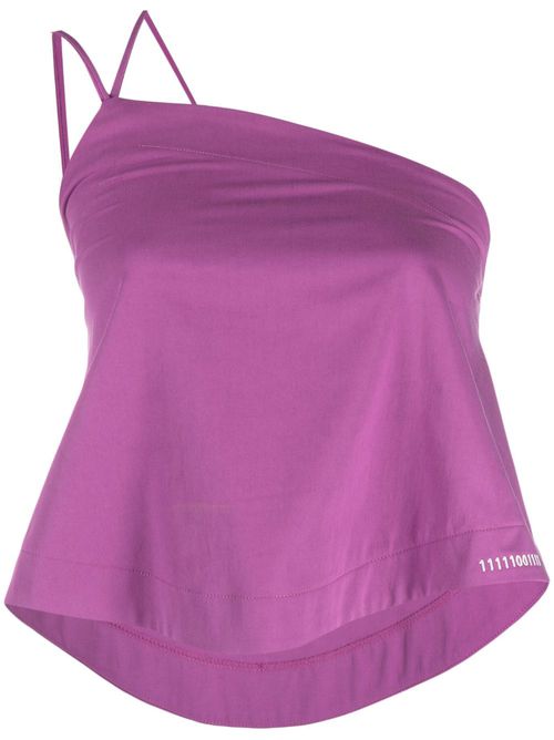 One-shoulder sleeveless top - Purple
