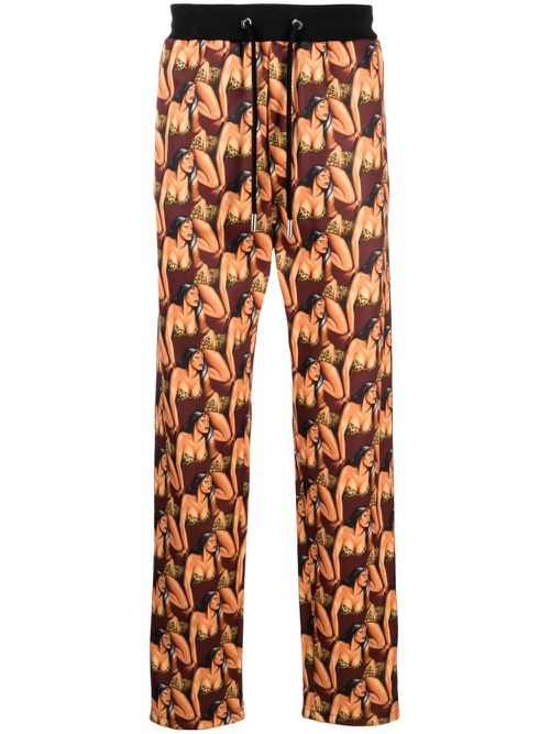 Printed track pants - Red