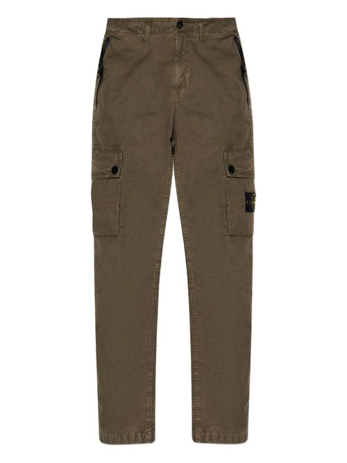 Stone Island Compass-patch cargo trousers - Green