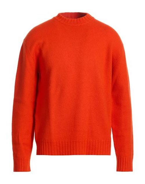 Man Sweater Tomato red Size 36 Wool