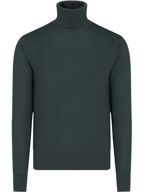 Turtleneck cashmere-blend jumper - Green