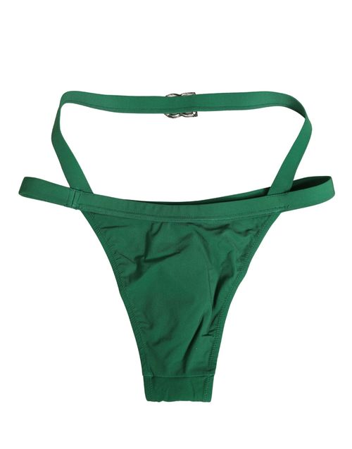 Logo Plaque Nylon Brief — Green