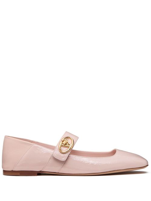 Valentino Garavani VLogo Locker Mary-Jane ballerina shoes - Roze