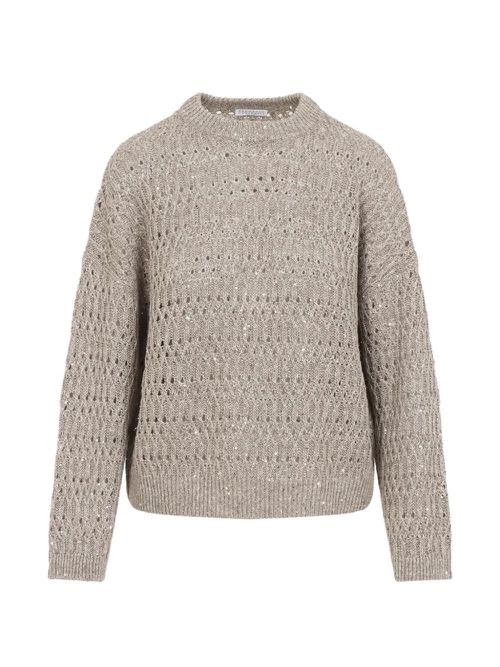 Embroidered Sequin Sweater