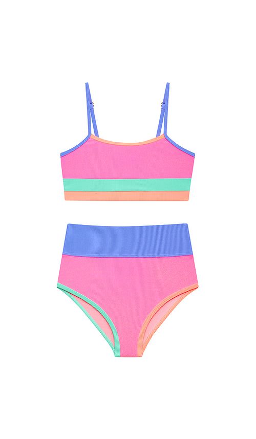 BEACH RIOT Little Eva And Emmie Swim Set in Pink,Blue. 2. Also /4