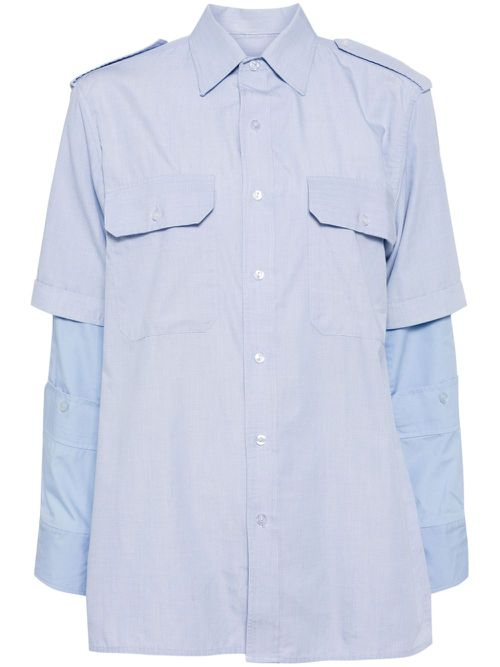 Layered long-sleeve shirt - Blue