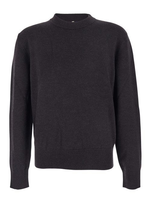Wool Crew Neck Sweater — Brown