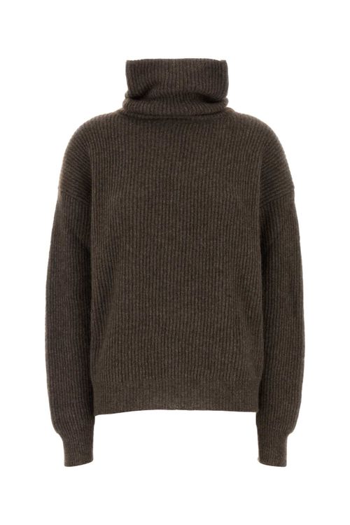 High Neck Sweater — Brown