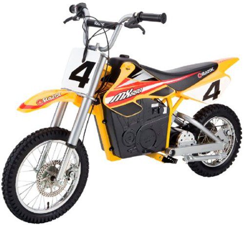 MX650 Dirt Rocket Off-Road Motocross Bike w/10 miles max operating range and 17 mph max speed - yellow