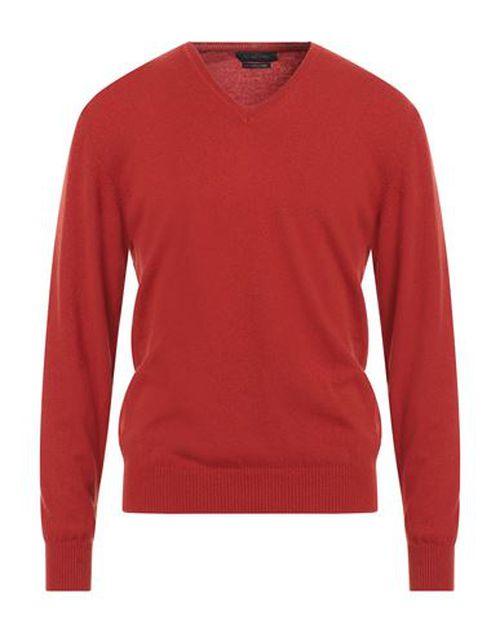 Daniele Fiesoli Man Sweater Rust Size L Wool, Cashmere
