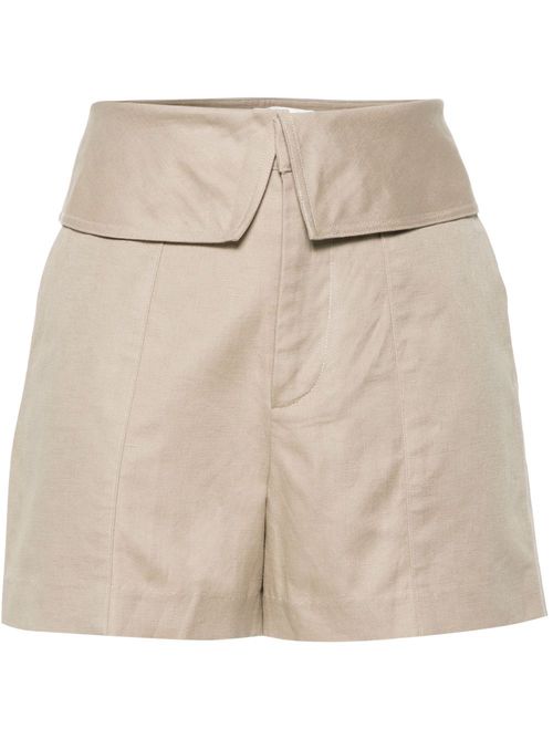 Folded-waist shorts - Neutrals
