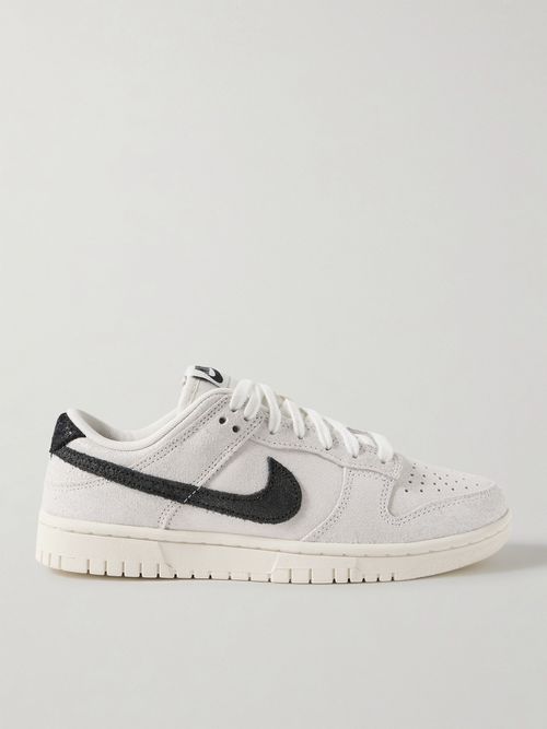 Dunk Low Se Glittered Leather And Suede Sneakers - Off-white