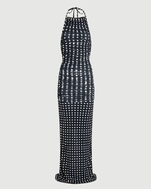 Recycled Nylon Long Draped Dress