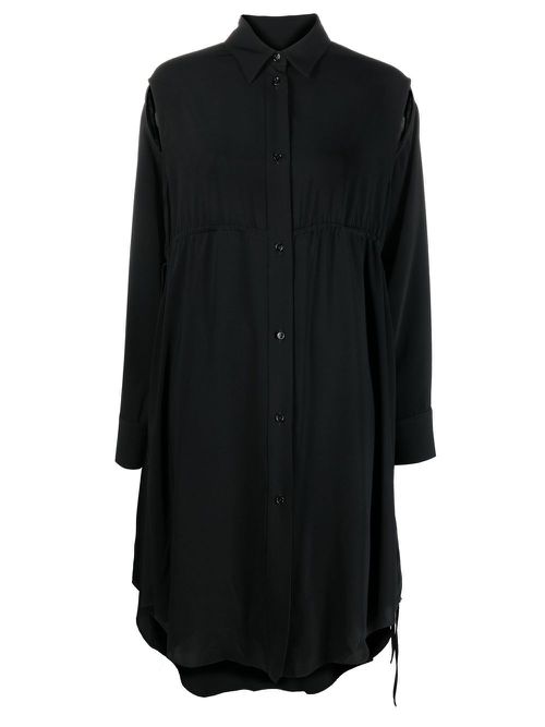 Button-down shirt dress - Black