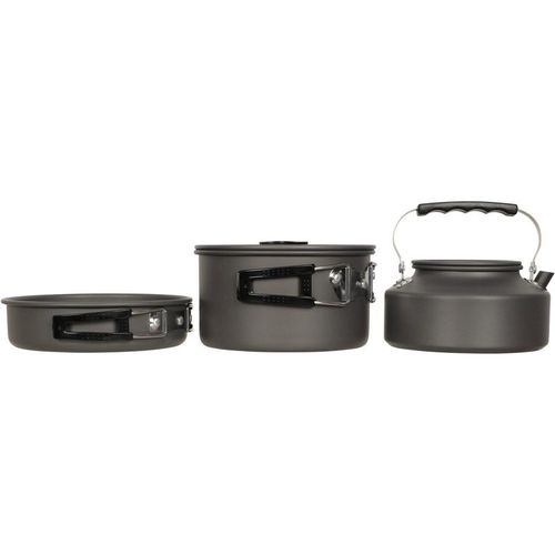 Mountain Warehouse Unisex Camping Cookware Set (Charcoal) - One Size