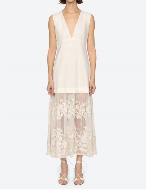 white christmas dresses Rosie Lace Bodice Short Sleeve V-Neck Ballerina Dress main image 1