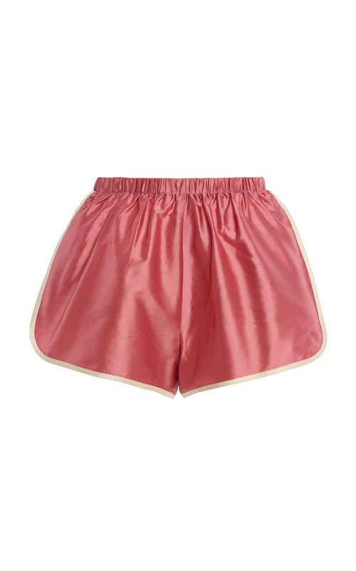 Striped Silk Taffeta Mini Shorts - Moda Operandi