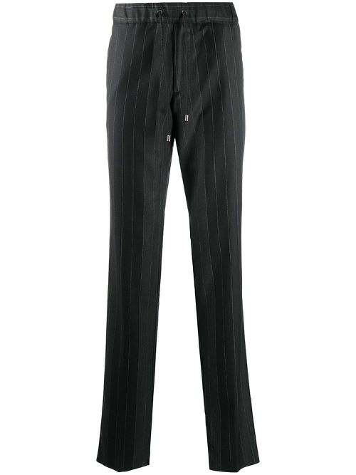 ETRO striped drawstring-waist trousers - Grey