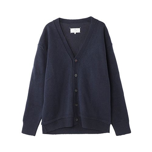 V-neck knit cardigan - Brown