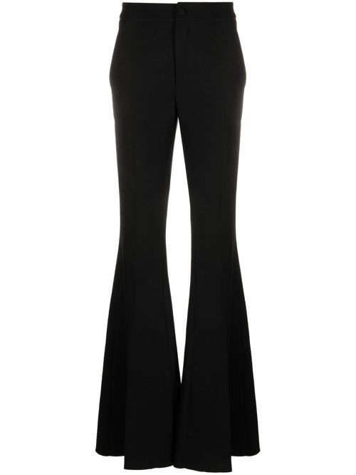 Cady high-waisted flared trousers - Black