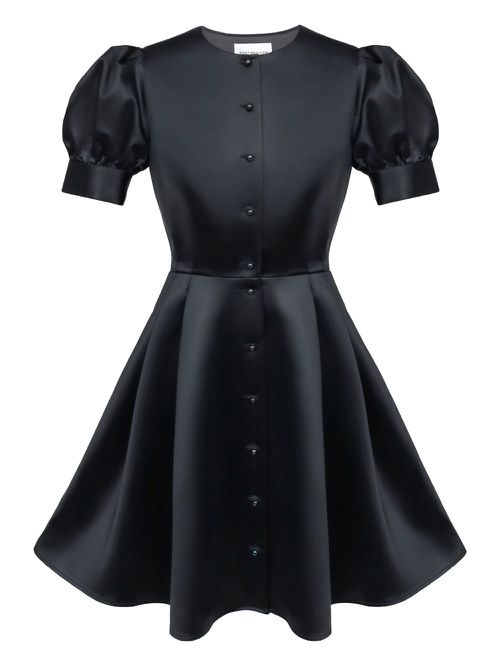 POST MERIDIEM button-down mini dress - Black