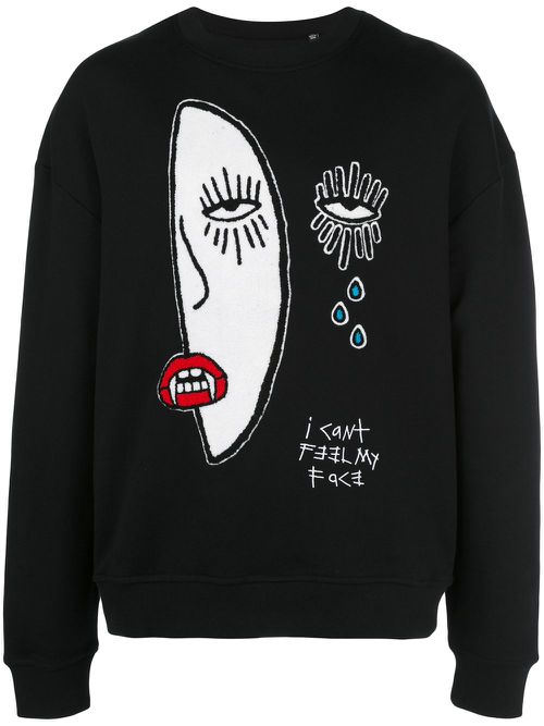 I cant feel my face sweatshirt - Black