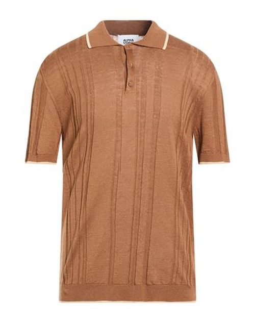 Man Sweater Light brown Size 42 Linen, Cotton