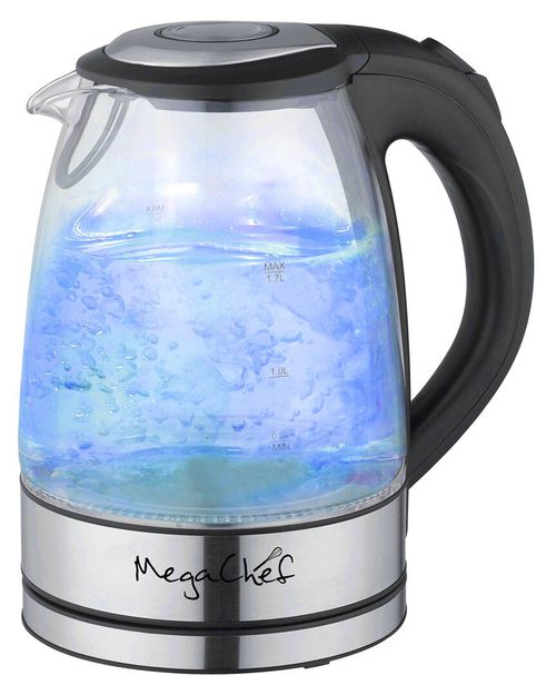 1.7L Glass & Stainless Steel Electric Tea Kettle