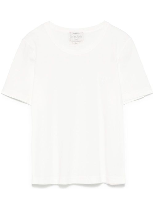 Heart-patch T-shirt - White