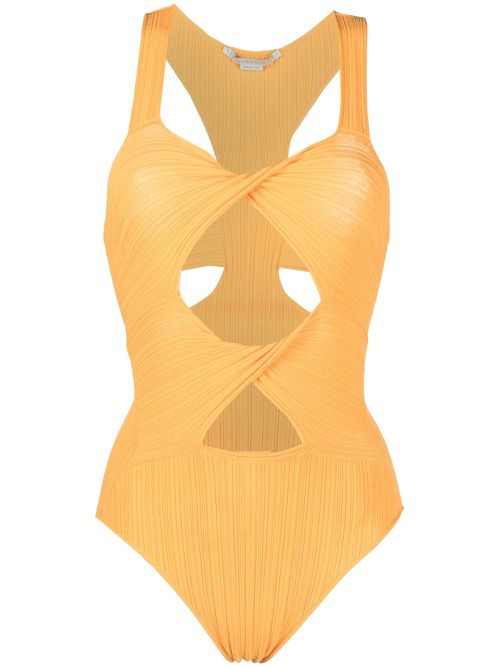 Cut-out knit bodysuit - Orange
