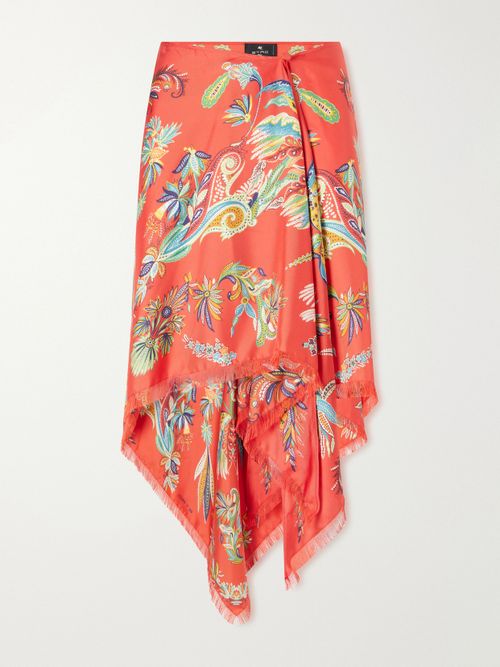 Frayed Printed Twill Pareo