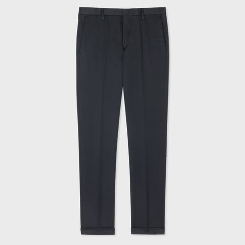 Slim-Fit Dark Navy Cotton-Stretch Chinos Blue