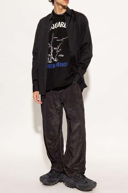 Cotton Shirt, Men's, Black