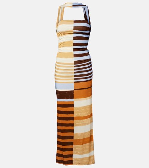 Ornella striped midi dress