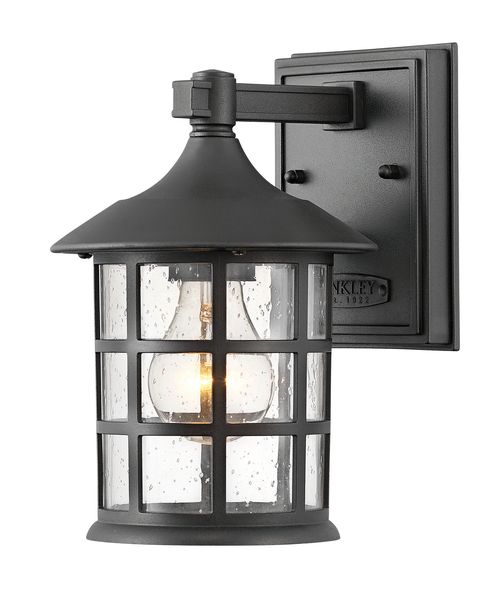 Textured Black LED Outdoor Lantern from the Freeport Coastal Elements Collection