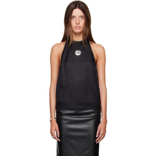 Black CAMI Silk Twill Cape Top