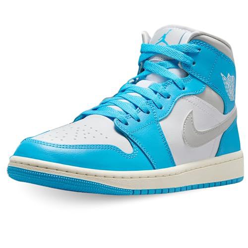 Jordan Womens WMNS Air Jordan 1 Mid BQ6472 102 Black/White/University Blue