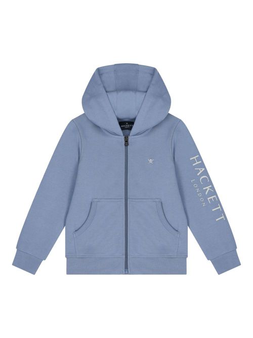 Logo-embroidered hoodie - Blue