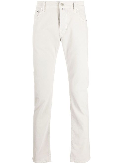 Corduroy straight-leg jeans - Neutrals