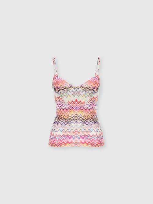 Missoni - Thin-strap tank top, Women, Pink & Multicoloured