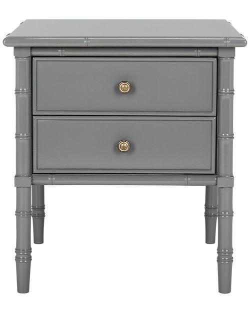 Mina Modern Coastal 2-Drawer 25in Bamboo Nightstand