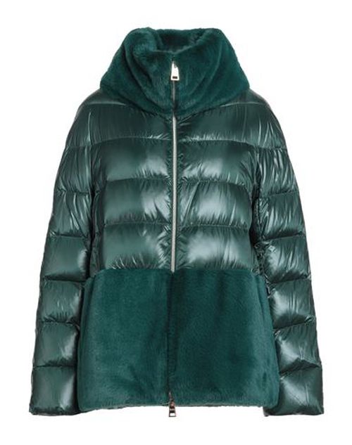 Woman Puffer Dark green Size 8 Polyamide, Polyester