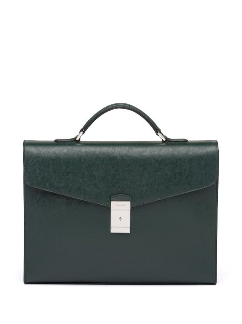 Warwick leather briefcase - Green